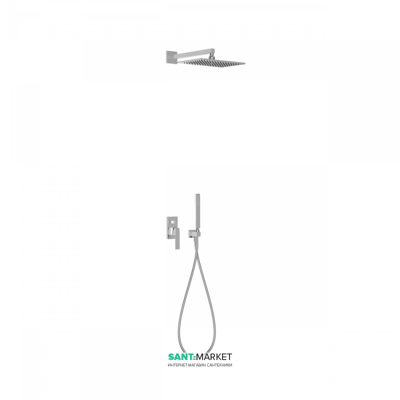 Душевая система Tres Slim colors с верхним и ручным душем белый/хром 20218006BL