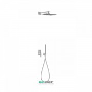 Душевая система Tres Slim colors с верхним и ручным душем белый/хром 20218006BL