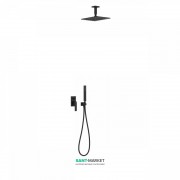 Душевая система Tres Slim colors с верхним и ручным душем черный матовый 20218080NM