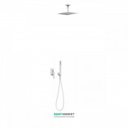 Душевая система Tres Slim colors с верхним и ручным душем белый матовый 20218080BM