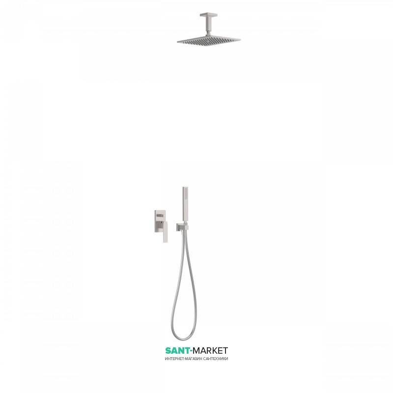 Душова система Tres Slim colors з верхнім і ручним душем сталь 20218080AC