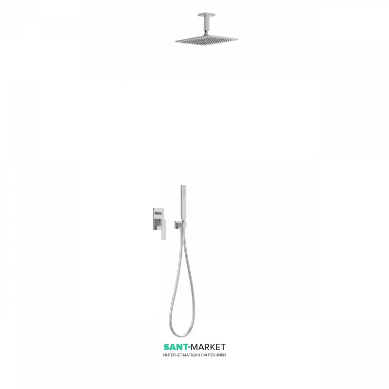 Душевая система Tres Slim-Tres с верхним и ручным душем хром 20218080