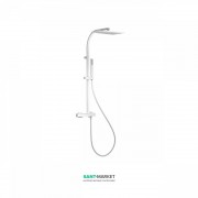 Душевая стойка Tres Slim colors со смесителем верхним и ручным душем белый матовый 20219101BM