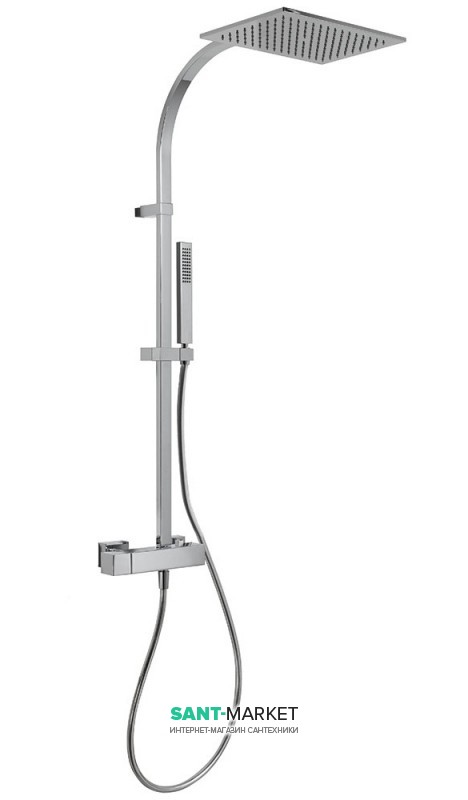 Душевая стойка Tres Slim-Tres со смесителем верхним и ручным душем хром 20219101