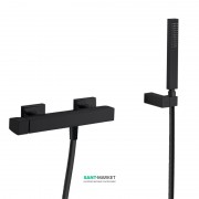 Смеситель для душа Tres Slim colors однорычажный с ручным душем черный матовый 20216701NM
