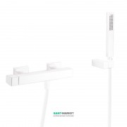 Смеситель для душа Tres Slim colors однорычажный с ручным душем белый матовый 20216701BM