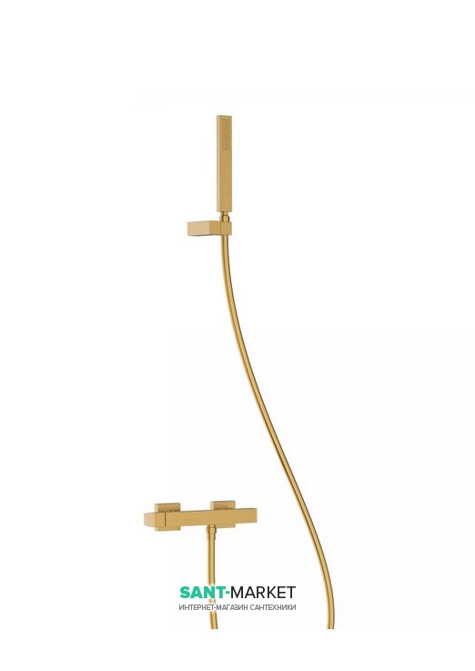 Змішувач для душа Tres Slim colors одноважільний з ручним душем матове золото 20216701OM
