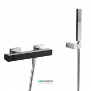 Смеситель для душа Tres Slim colors однорычажный с ручным душем черный/хром 20216701NE