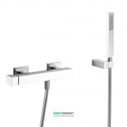 Смеситель для душа Tres Slim colors однорычажный с ручным душем белый/хром 20216701BL