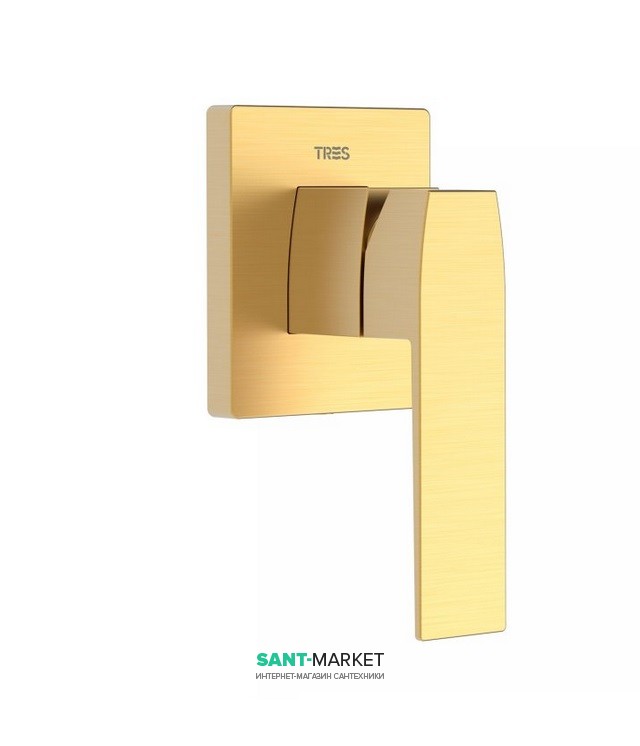 Смеситель для душа Tres Slim colors однорычажный 1 канал матовое золото 20217701OM