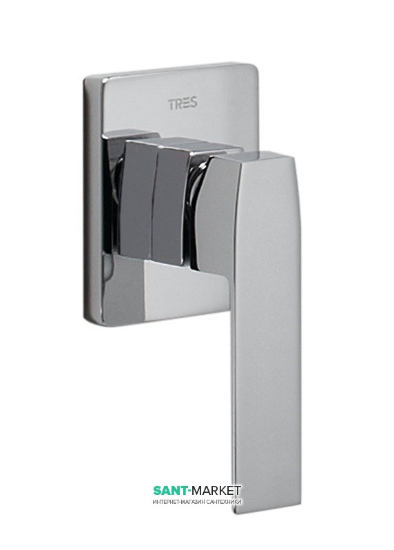 Змішувач для душа Tres Slim-Tres одноважільний вбудовується 1 канал хром 20217701