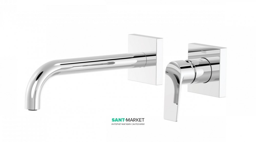 Смеситель для раковины Tres Project-Tres настенный излив 220 мм хром 21120081