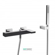 Смеситель для ванной Tres Slim colors с ручным душем черный/хром 20217001NE