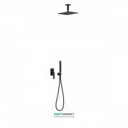 Душевая система Tres Slim colors с верхним и ручным душем черный матовый 20218080NM