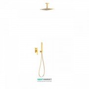 Душова система Tres Slim colors з верхнім і ручним душем золото 20218080OR