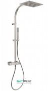 Душова стійка Tres Slim colors зі змішувачем верхнім і ручним душем сталь 20219101AC