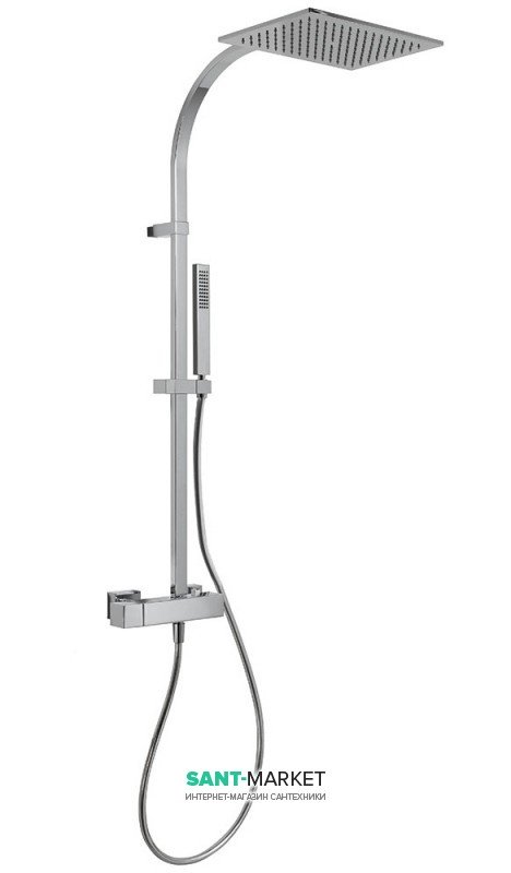 Душова стійка Tres Slim-Tres зі змішувачем верхнім і ручним душем хром 20219101