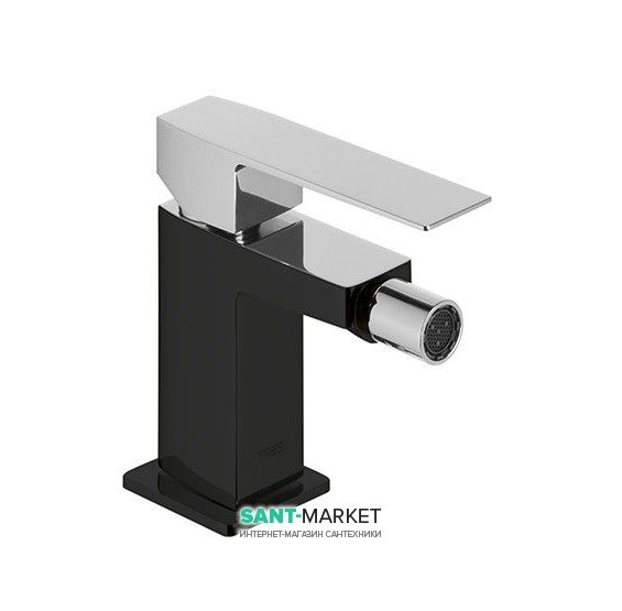 Смеситель для биде Tres Slim colors однорычажный черный/хром 20212001NE