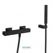 Смеситель для душа Tres Slim colors однорычажный с ручным душем черный матовый 20216701NM