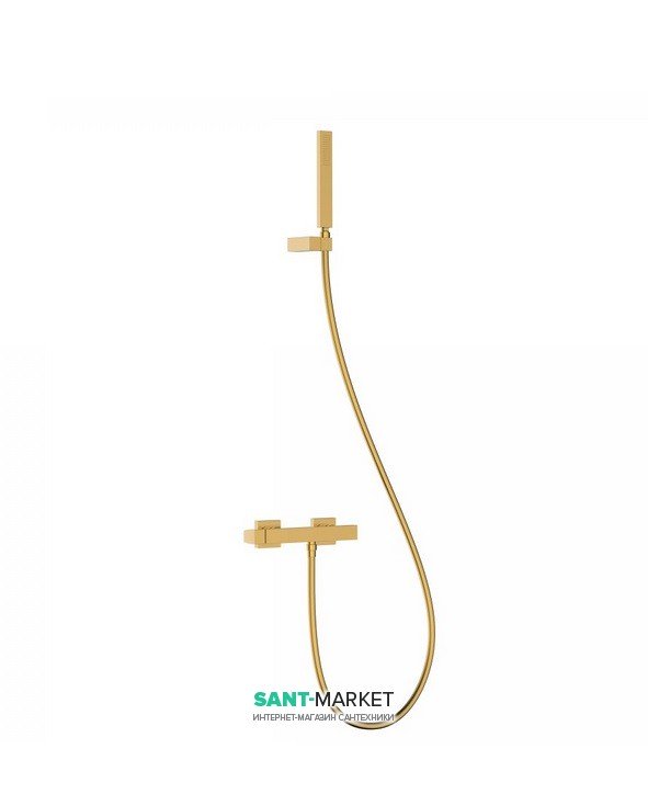 Змішувач для душа Tres Slim colors одноважільний з ручним душем золото 20216701OR