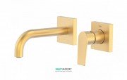 Змішувач для раковини Tres Project colors настінний вилив 170 мм золото матовий 21120080OM