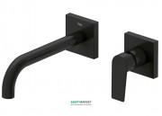 Змішувач для раковини Tres Project colors настінний вилив 220 мм чорний матовий 21120081NM