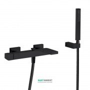 Смеситель для ванной Tres Slim colors с ручным душем черный матовый 20217001NM