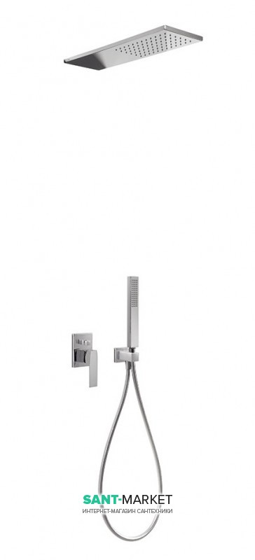 Душевая система Tres Slim-Tres с верхним и ручным душем хром 20218003