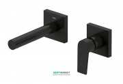 Змішувач для раковини Tres Project colors настінний вилив 163 мм чорний матовий 21120281NM