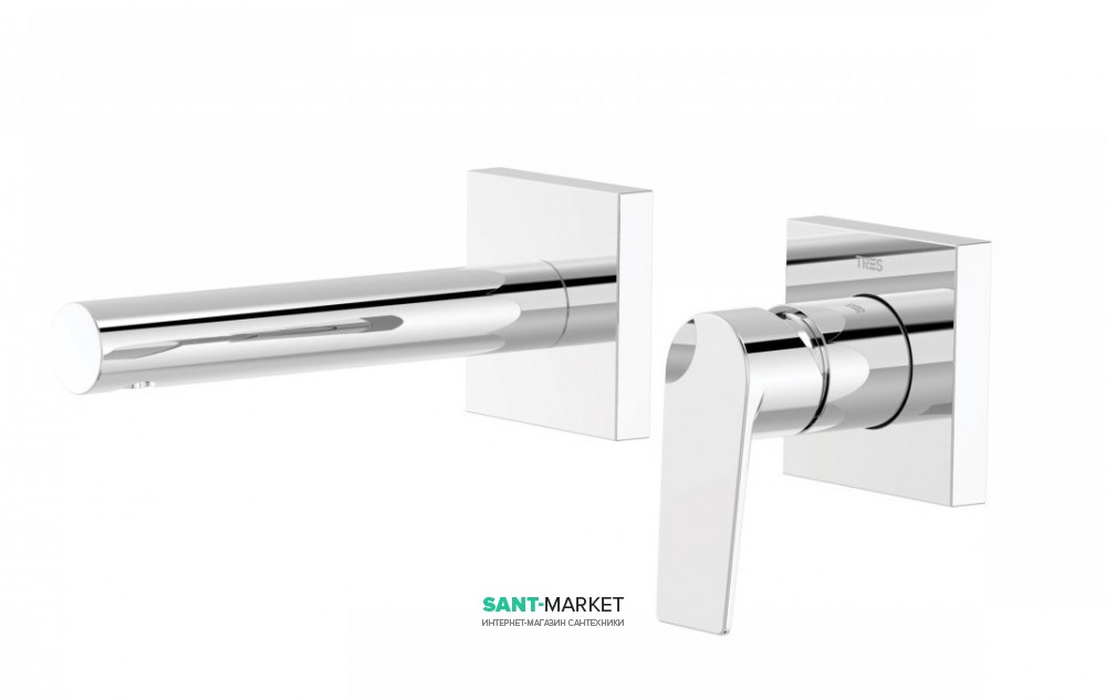 Смеситель для раковины Tres Project-Tres настенный излив 163 мм хром 21120281