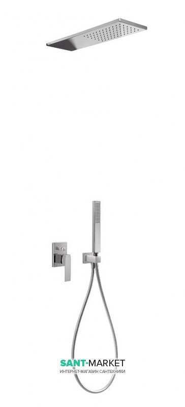 Душова система Tres Slim-Tres з верхнім і ручним душем хром 20218003