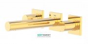 Змішувач для раковини Tres Project colors настінний двовентильний вилив 156 мм золото 21175101OR