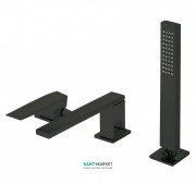 Смеситель на борт ванны Tres Slim colors с ручным душем черный матовый 20216103NM