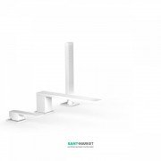 Змішувач на борт ванни Tres Slim colors з ручним душем білий матовий 20216101BM