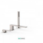 Змішувач на борт ванни Tres Slim colors з ручним душем сталь 20216101AC