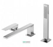 Змішувач на борт ванни Tres Slim-Tres з ручним душем хром 20216101