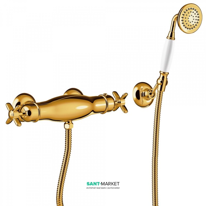 Термостат для душа Tres Tres-Сlasic с ручным душем золото 24216409OR
