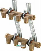 Колектор Viega Pexfit Pro 2005 2 виходи для холодної і 2 для гарячої води бронза 128272