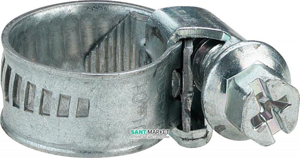 Хомут для шланга Viega 1853 d25–40 сталь оцинкованная 109868