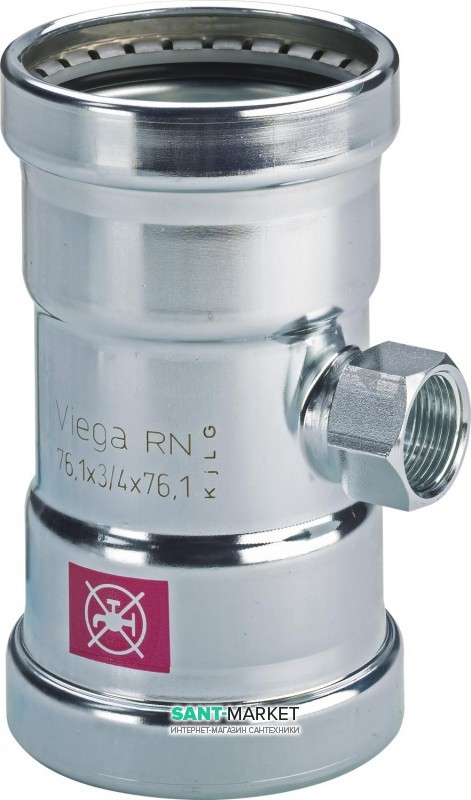 Трійник Viega Prestabo XL 1117.2 XL 88.9хRp3/4х88.9 нелегована сталь 598082