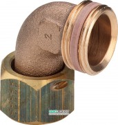 Соединительный винтовой фитинг 90° Viega 2026.8 G¾ для счетчика воды бронза 276423