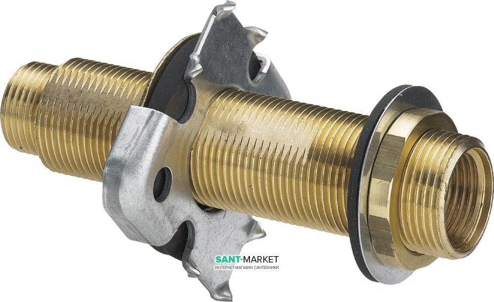 Настенная втулка Viega 2132.91 Rp½хG¾ 120 мм с защитой от скручивания бронза 490454