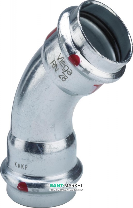 Відвід 45° Viega Prestabo 1126 54 нелегована сталь 558321