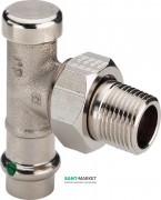 Радіаторний вентиль на зворотну магістраль Viega Sanpress 2272.1 з SC-Contur d15хR½ бронза 326357