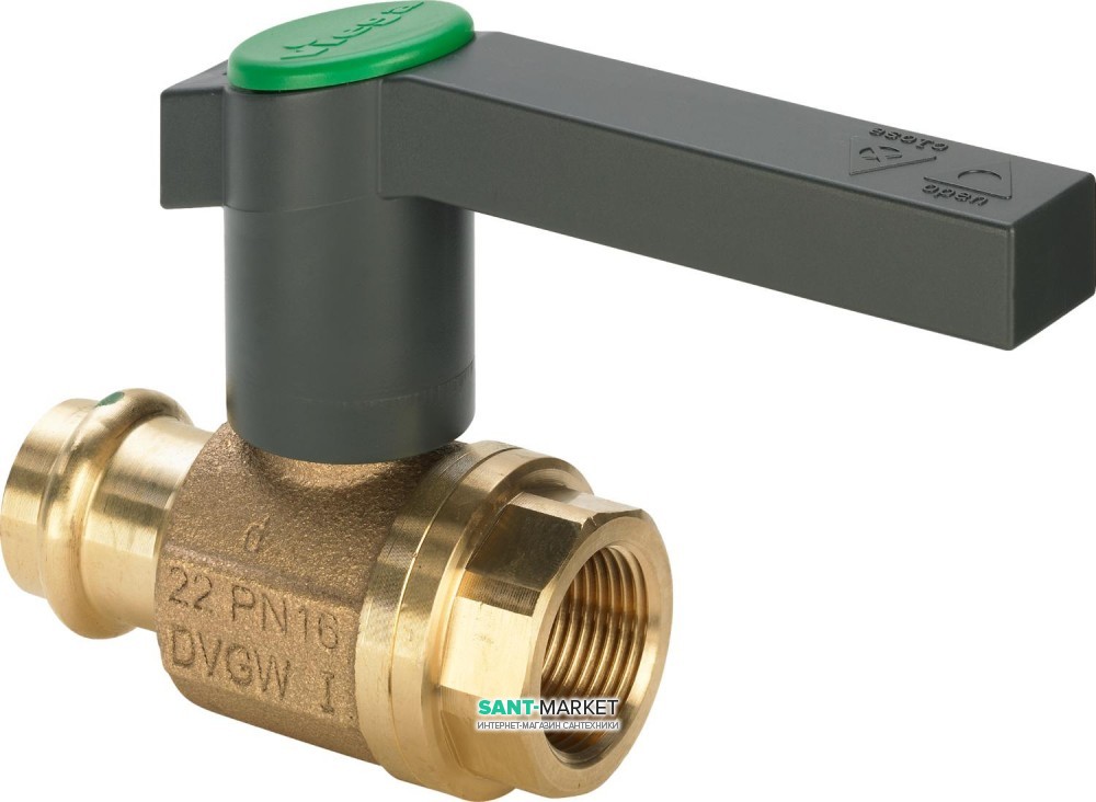 Кульовий кран Viega Easytop 2270.4 з SC-Contur d35(DN32)хRp1¼ бронза 587185