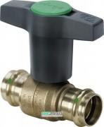 Кульовий кран Viega Easytop 2275 з SC-Contur d15 кремнієва бронза 746377