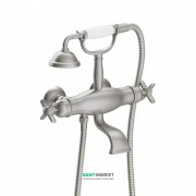 Термостат для ванной Tres Tres-Сlasic двехвентильный с ручным душем и кронштейном сталь 24217609AC