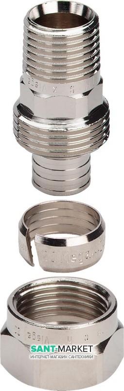 Цангове різьбове з'єднання Viega Fonterra 1021 d25хR¾ латунь нікельована 640972