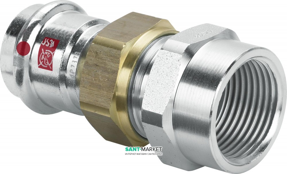 З'єднувальний елемент різьбовий роз'ємний Viega Prestabo 1162 54х2 нелегована сталь 643515