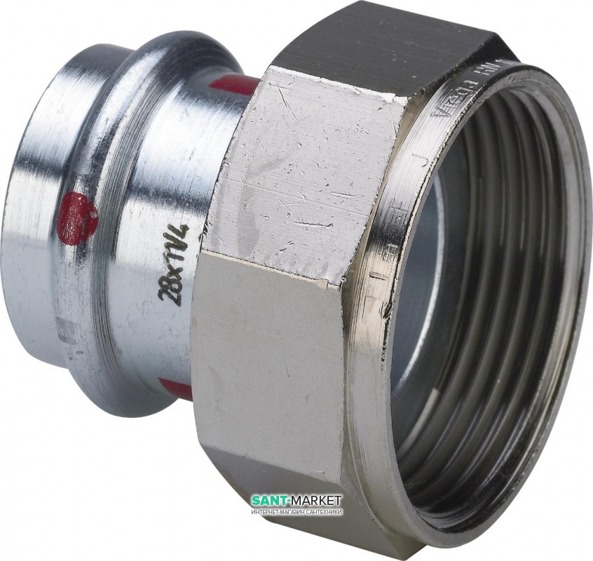 Перехід на різьбові з'єднання Viega Prestabo 1163 35хG2 нелегована сталь 601119